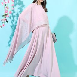 Vishudh Women Pretty Pink Solid Dress-image-31
