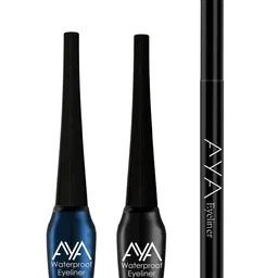 AYA Set of 3 Waterproof Eyeliners - Pen Eyeliner and Liquid Eyeliner-43
