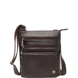Stamp Textured Leather Structured Sling Bag-49