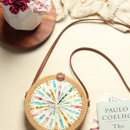 HABERE INDIA Geometric Structured Sling Bag-picture-0