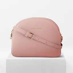 Lino Perros Pink Solid Sling Bag-image-22