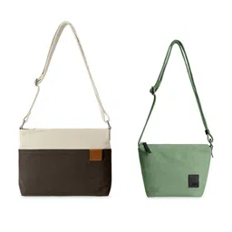 DailyObjects Pack Of 2 Structured Sling Bag With Zip Detail-17