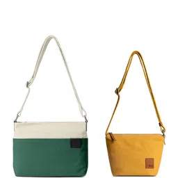 DailyObjects Set Of 2 Structured Cotton Shoulder Bags-1