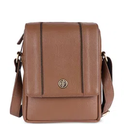 HAMMONDS FLYCATCHER Textured Leather Structured Sling Bag-16
