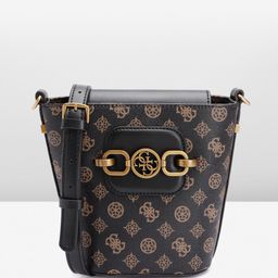 GUESS Women Brand Logo Printed Structured Sling Bag-image-49