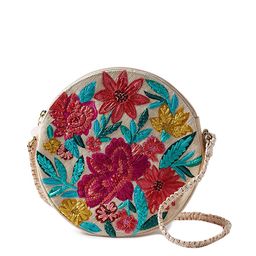 Accessorize London Women Cotton Bright Floral Circle Sling Bag-image-37