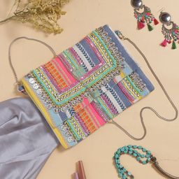 Swisni Embellished Structured Sling Bag-image-0