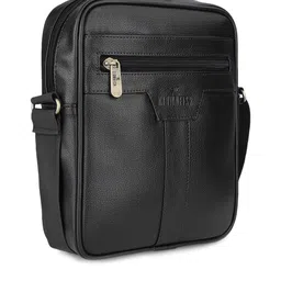 THE CLOWNFISH Black Structured Sling Bag image 5