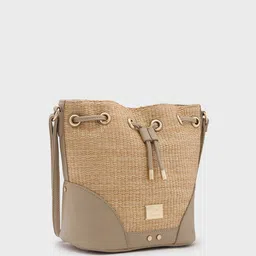 Caprese Textured Structured Jute Sling Bag image 2