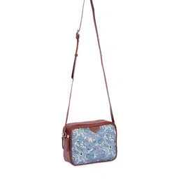 TEAL BY CHUMBAK Floral Printed Structured Sling Bag image 4