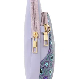 Spice Art Mauve Printed PU Structured Sling Bag image 4