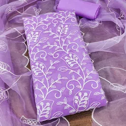 KALINI Floral Embroidered Unstitched Dress Material-image-28