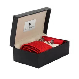 Van Heusen Men Tie Pocket Square And Cufflink Accessory Gift Set-56