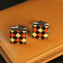 Tossido Men Printed Brass Metal Premium  Cufflink-picture-22