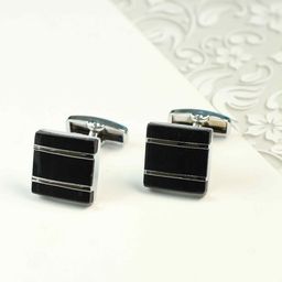 Tossido Men Striped Brass Metal Premium Cufflink-image-91
