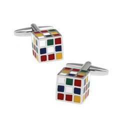 The Tie Hub White & Red Quirky Cufflinks-image-74