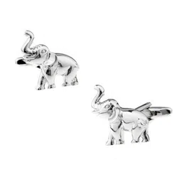 The Tie Hub Silver-Toned Elephant Cufflinks-image-48
