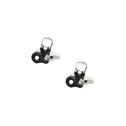 The Tie Hub Black & Silver-Toned Quirky Cufflinks-image-50