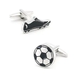 The Tie Hub Black & White Quirky Cufflinks-image-11