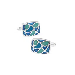 The Tie Hub Blue & Green Cufflinks-image-57