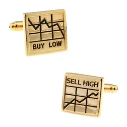 The Tie Hub Gold-Toned & Black Cufflinks-image-73