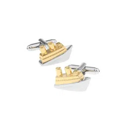 The Tie Hub Gold-Toned & Silver-Toned Quirky Cufflinks-image-54