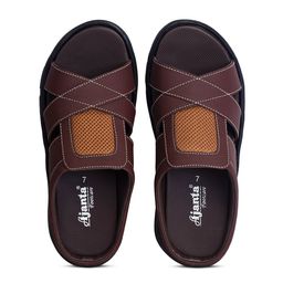 Ajanta Men Brown & Black Slip-On-image-56