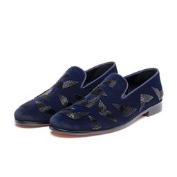 SHUTIQ Men Jordini Embellished Velvet Loafers-image-35