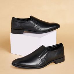 BYFORD by Pantaloons Men Textured Formal Slip-On Shoes-image-93
