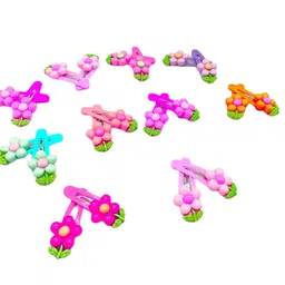 LYTIX Girls Set Of 10 Assorted Beaded Tic Tac Hair Clips-9
