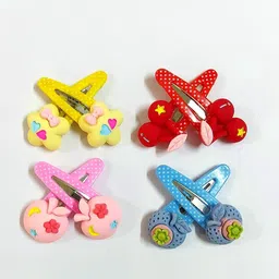 LYTIX Girls Set Of 8 Assorted Beaded Tic Tac Hair Clips-14