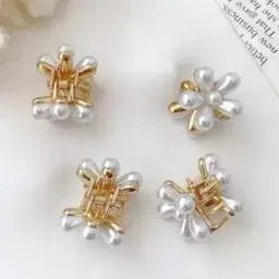 DN Creation Set Of 12 Metal Mini Flower Design Claw Clips-11