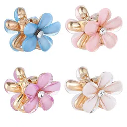 LYTIX Girls Assorted Set of 4 Beaded Claw Clip-17