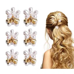 LYTIX Girls Set of 6 Assorted Beaded Claw Clip-5