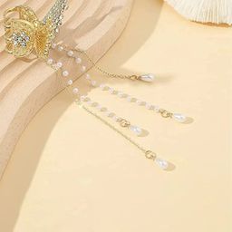 FEMMIBELLA Women Rose Gold Plated Embellished Claw Clip-image-1