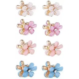 DN Creation Assorted Set Of 10 Metal Mini Flower Design Claw Clips image 5
