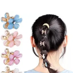 DN Creation Assorted Set Of 10 Metal Mini Flower Design Claw Clips image 4