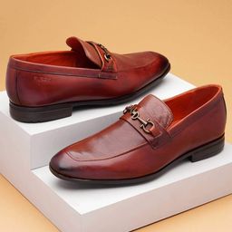 Ruosh Men Leather Horsebit Loafers-image-55