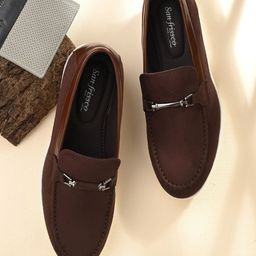 San Frissco Men Lightweight Slip On Horsebit Loafers-image-52