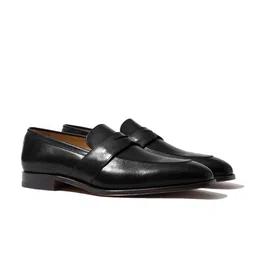 Rapawalk Black Handcrafted Standard Width Leather Slipons-image-95