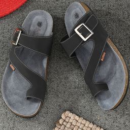 SOFTIO Men Black Synthetic Leather Casual Slipper-image-33