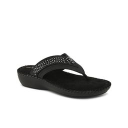 pelle albero Textured Open Toe T-Strap Flats image 4