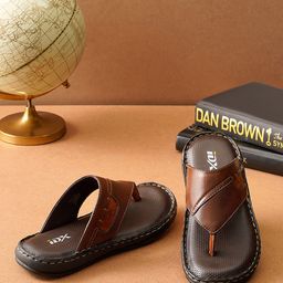 iD Men Brown Flip Flop Slippers-16