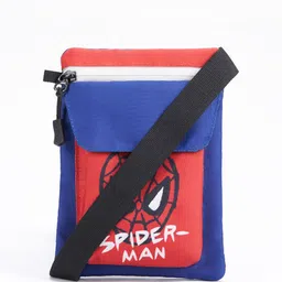 Bewakoof Blue Spiderman Printed Structured Sling Bag-7
