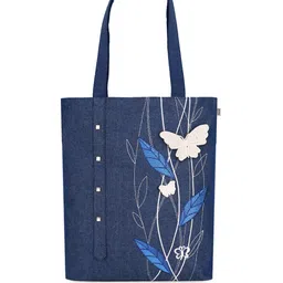 MASQ Embellished Structured Tote Bag with Applique-14