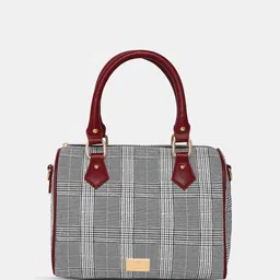 Caprese Checked Structured Handheld Bag-79