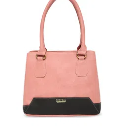 Fostelo Rose Gold PU Structured Handheld Bag-9