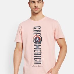 Octave Typography Captain America Printed Cotton T-shirt-image-73