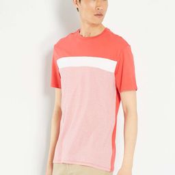 KIABI Colourblocked Round Neck Short Sleeves Cotton T-shirt-picture-6