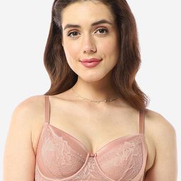 Amante Floral Self Designed Half Coverage Lightly Padded Bra With All Day Comfort-29